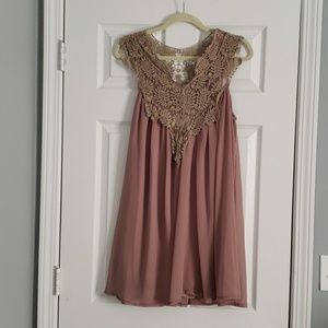 Beautiful sheer with lace dress